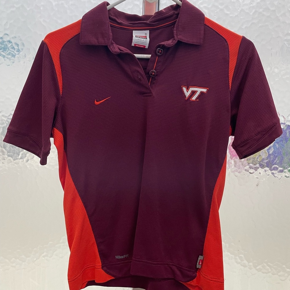 Virginia Tech womens nike polo small